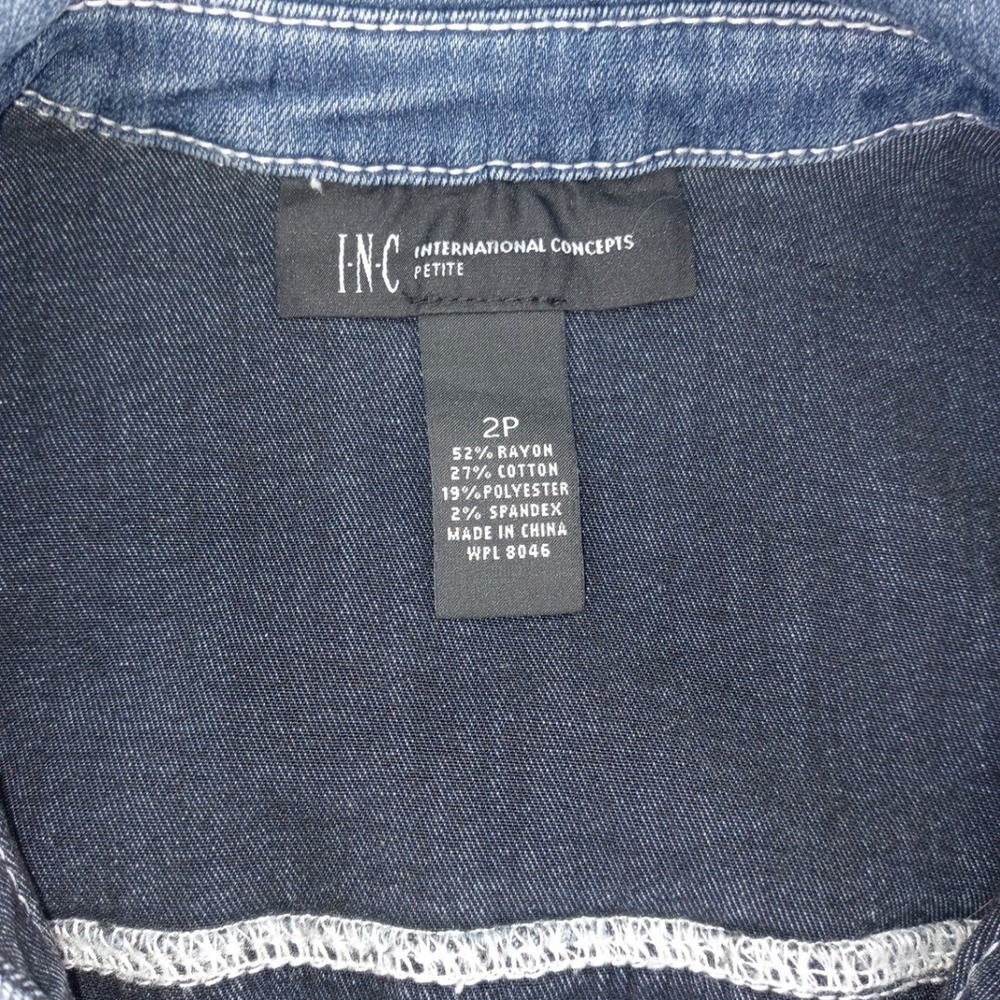 INC International Concepts Petite Sleeveless Deni… - image 3